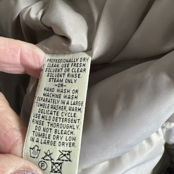 Vintage Eddie Bauer Men' Down Lined Parka Jacket Size L Solid Green Zip Pockets - Picture 12 of 15